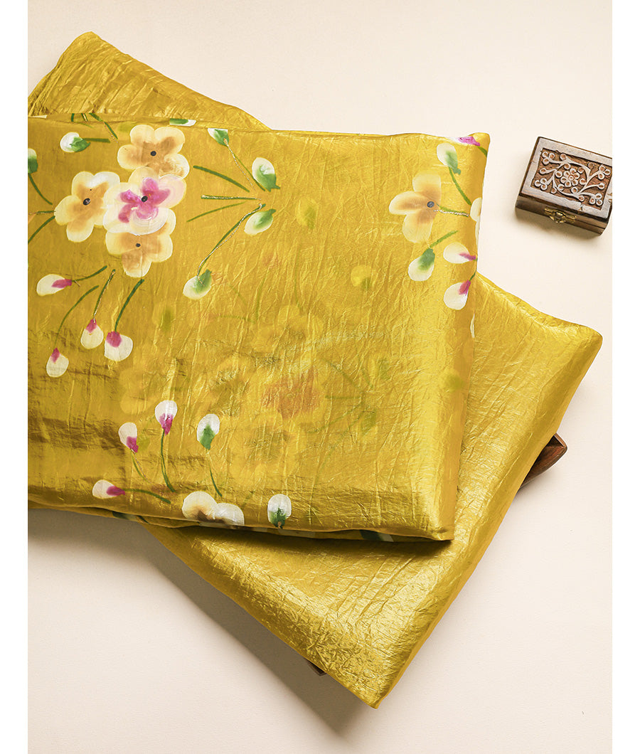 Silk Brush painted fabric