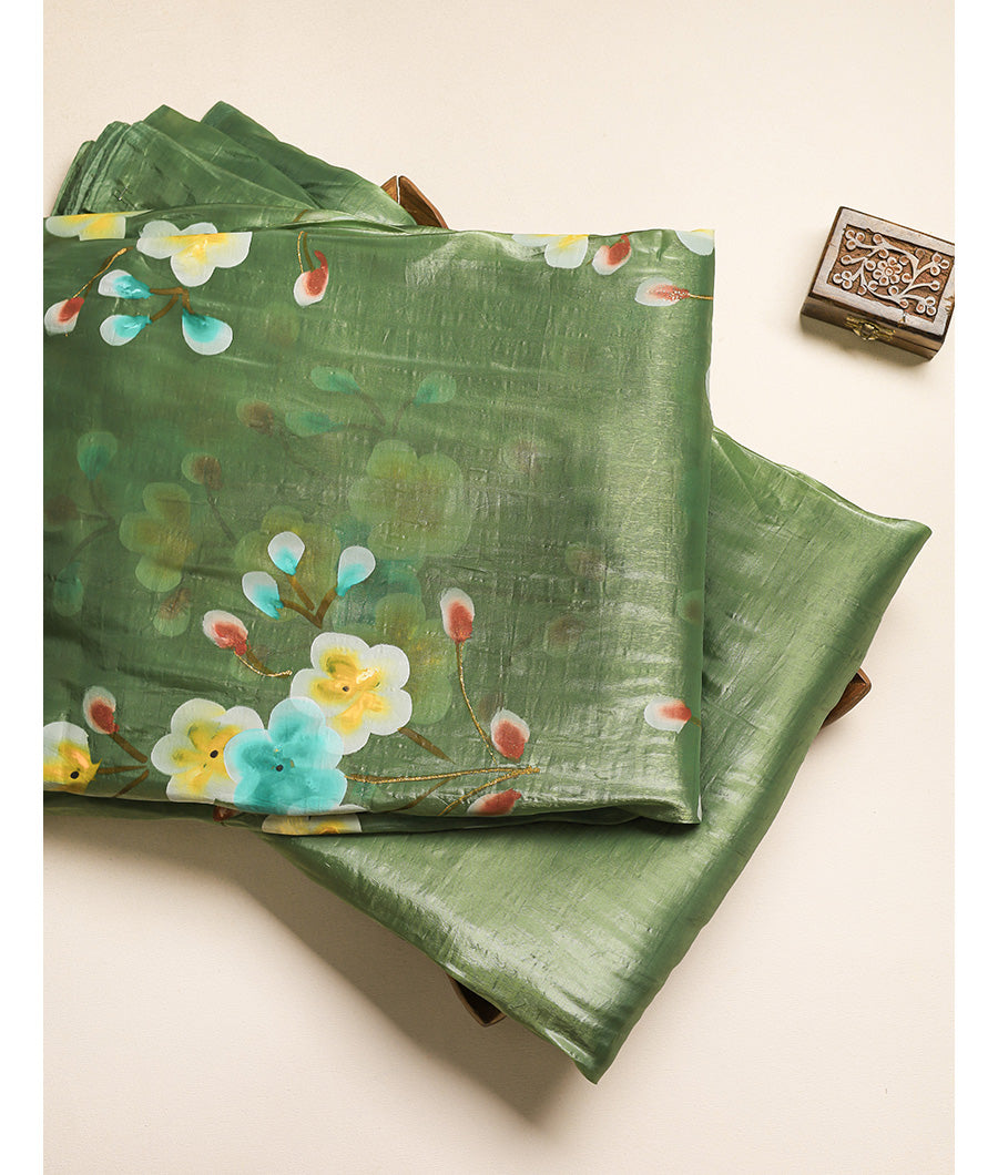 Silk Brush painted fabric