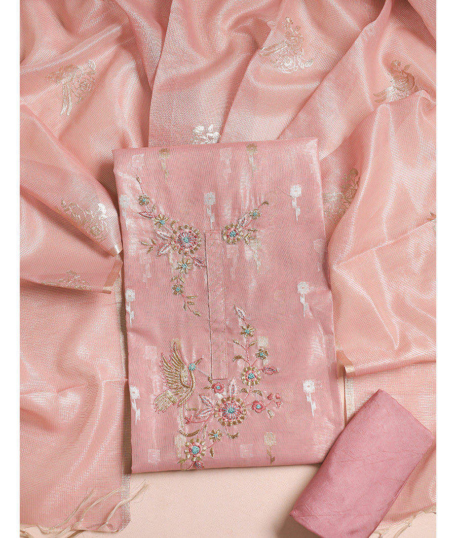 TISSUE EMBROIDERED  SUIT SET