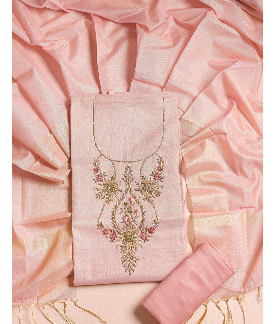 TISSUE EMBROIDERED  SUIT SET