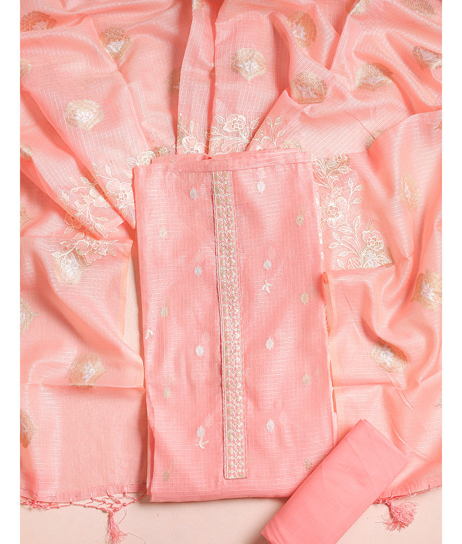 TISSUE EMBROIDERED  SUIT SET