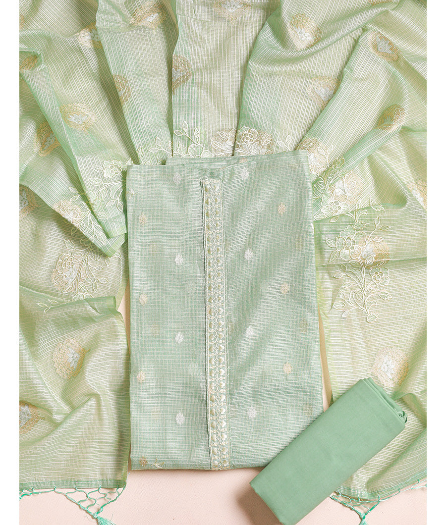 TISSUE EMBROIDERED  SUIT SET