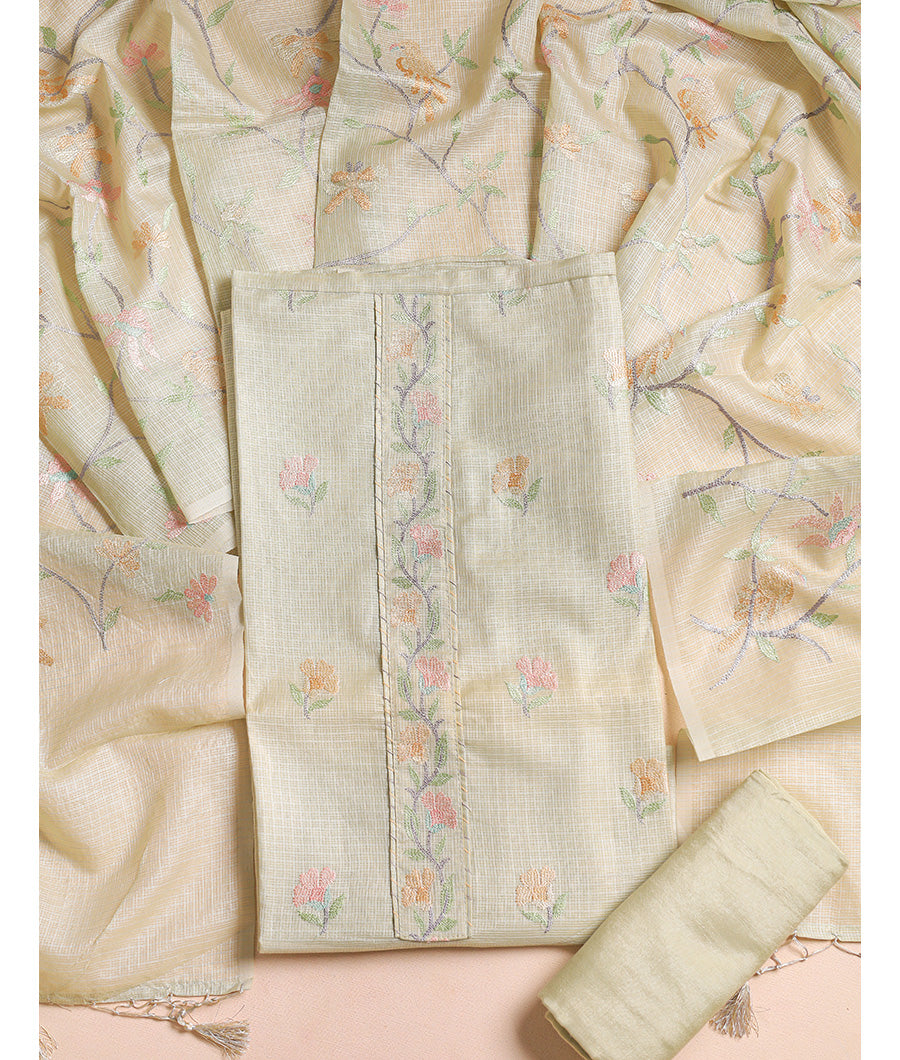 TISSUE EMBROIDERED  SUIT SET