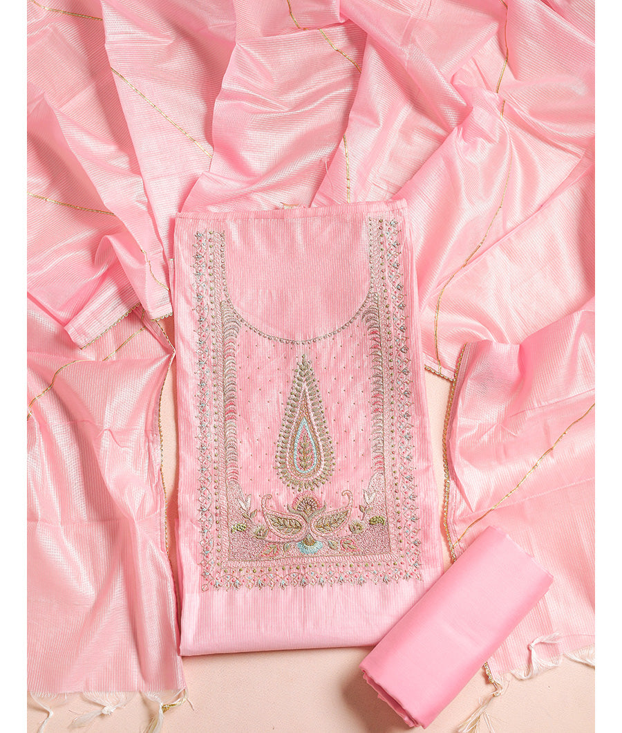TISSUE EMBROIDERED  SUIT SET