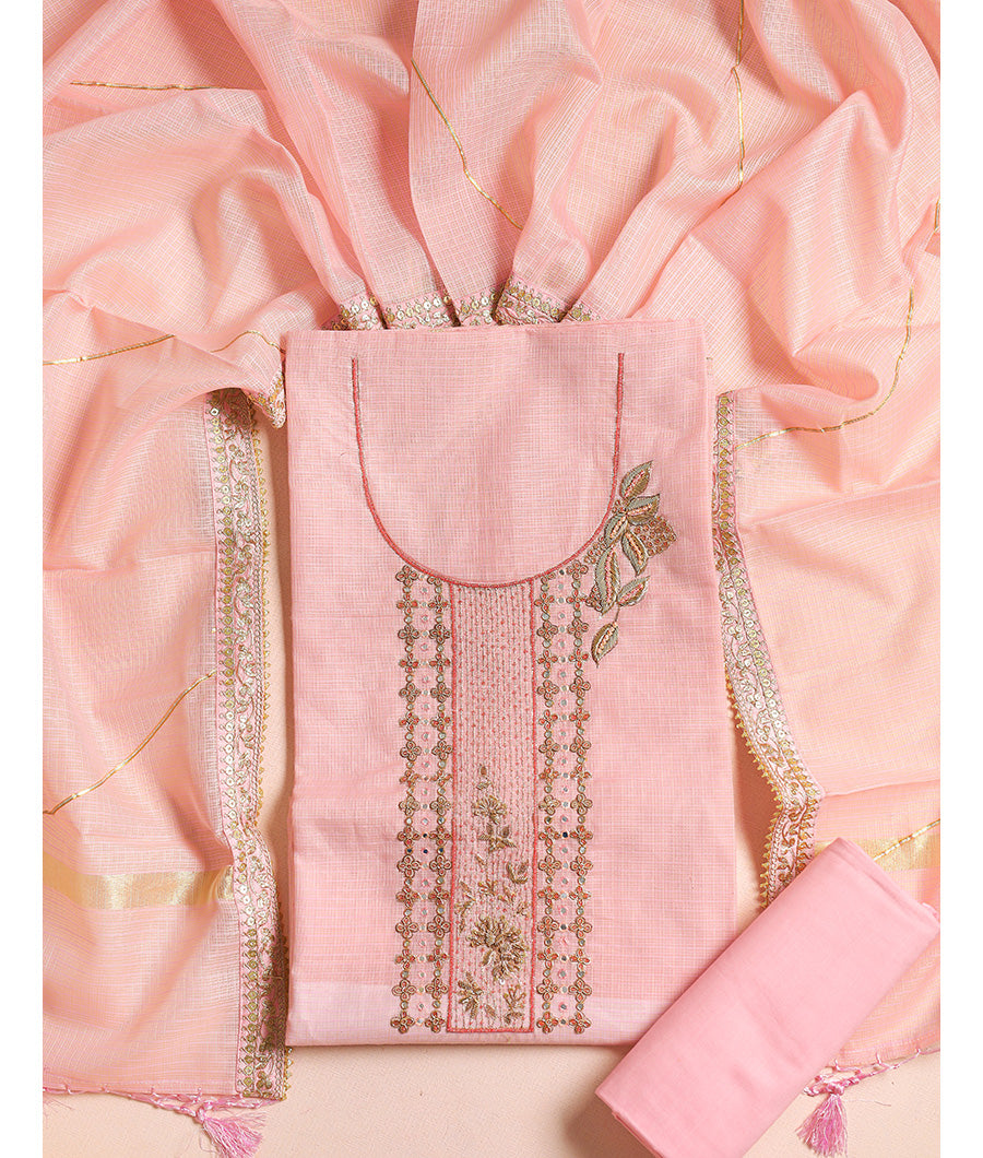 TISSUE EMBROIDERED  SUIT SET