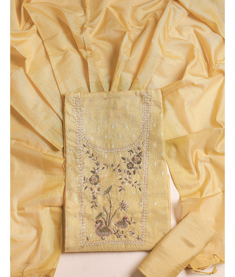 TISSUE EMBROIDERED  SUIT SET