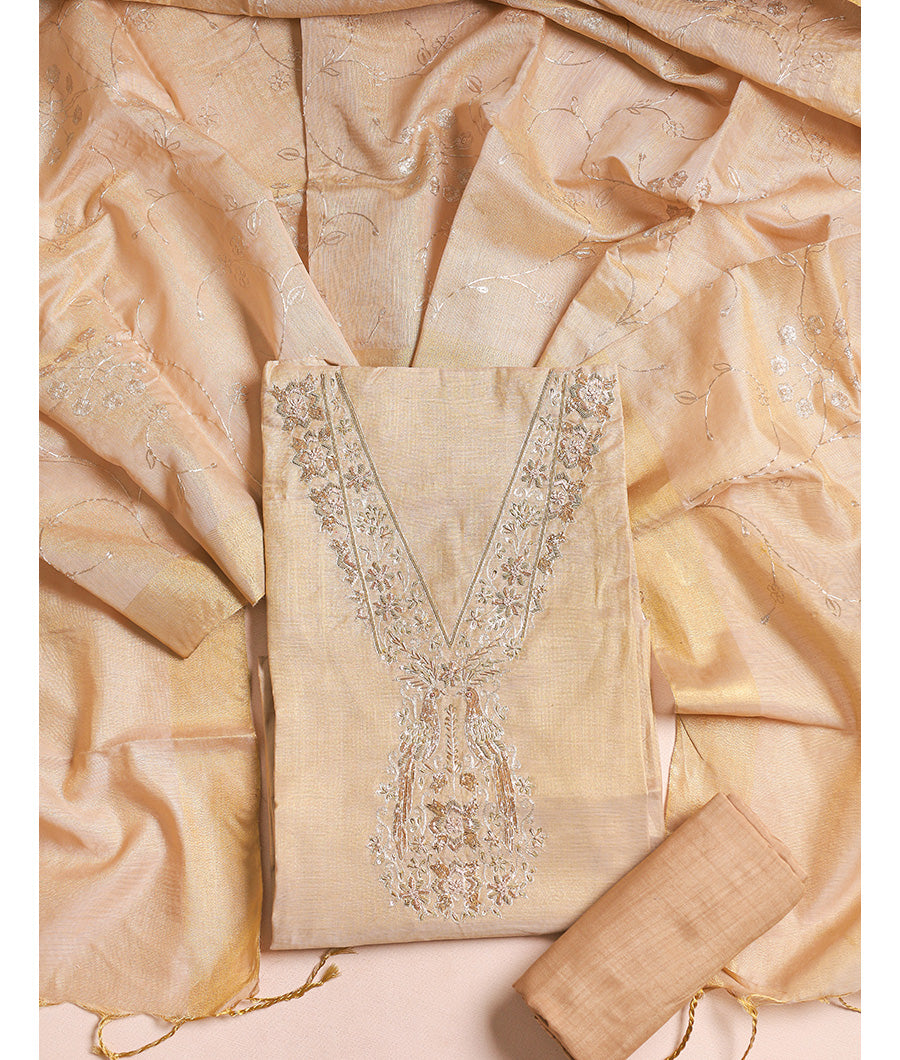 TISSUE EMBROIDERED  SUIT SET