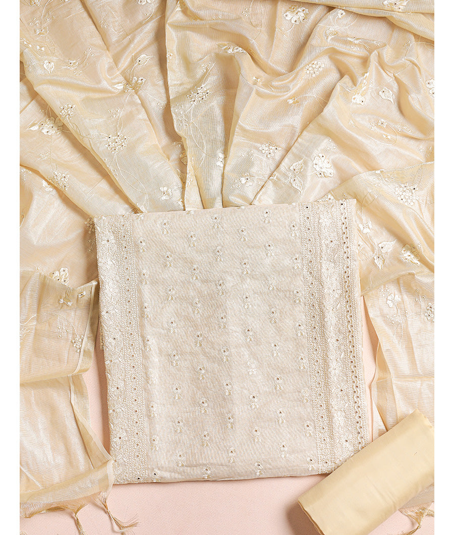 PURE TISSUE EMBROIDERED  SUIT SET