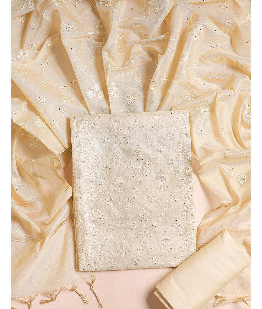 PURE TISSUE EMBROIDERED  SUIT SET
