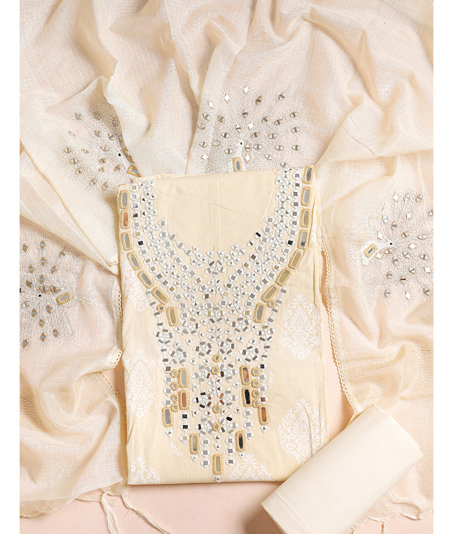 PURE TISSUE EMBROIDERED  SUIT SET