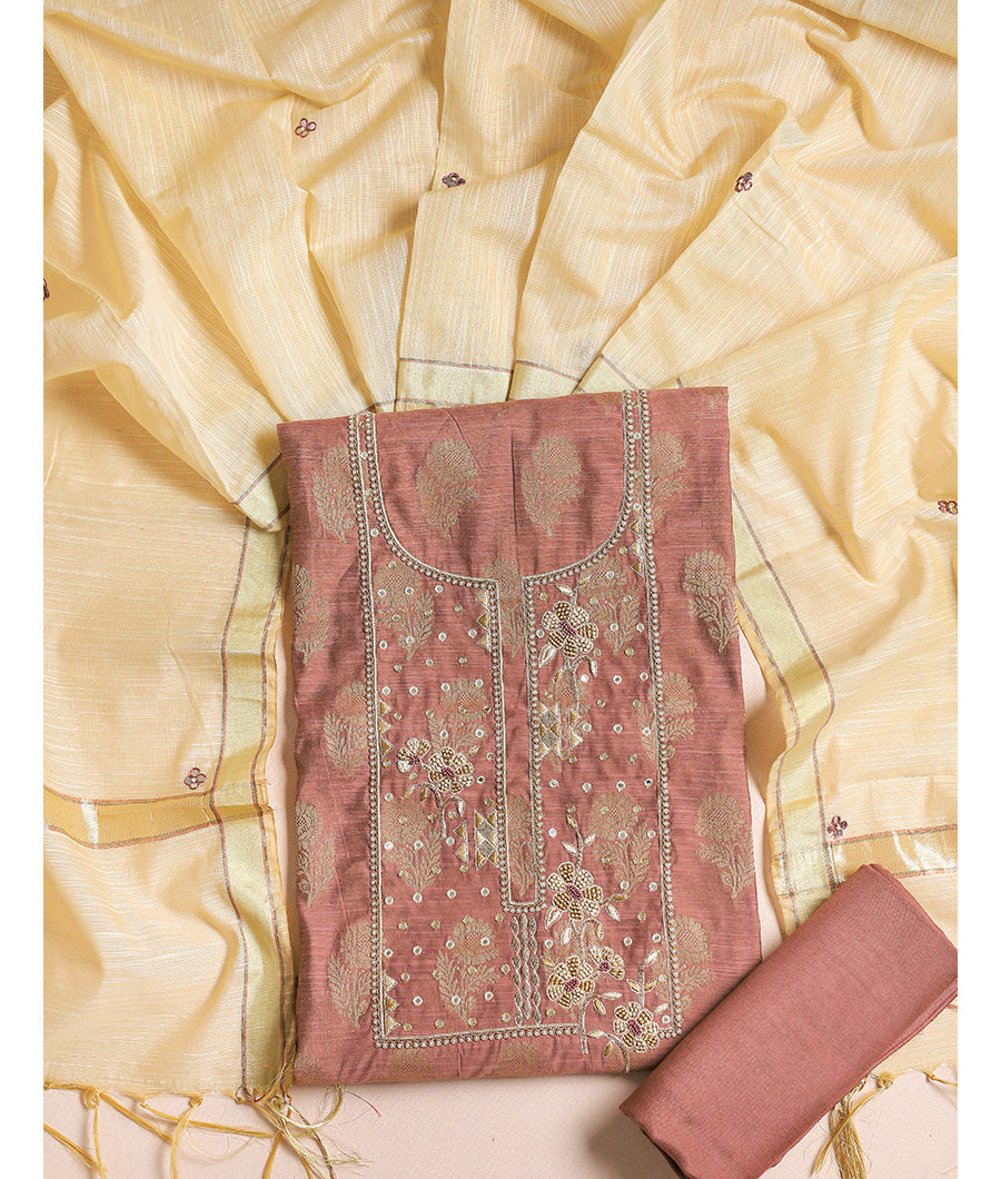 TISSUE EMBROIDERED  SUIT SET