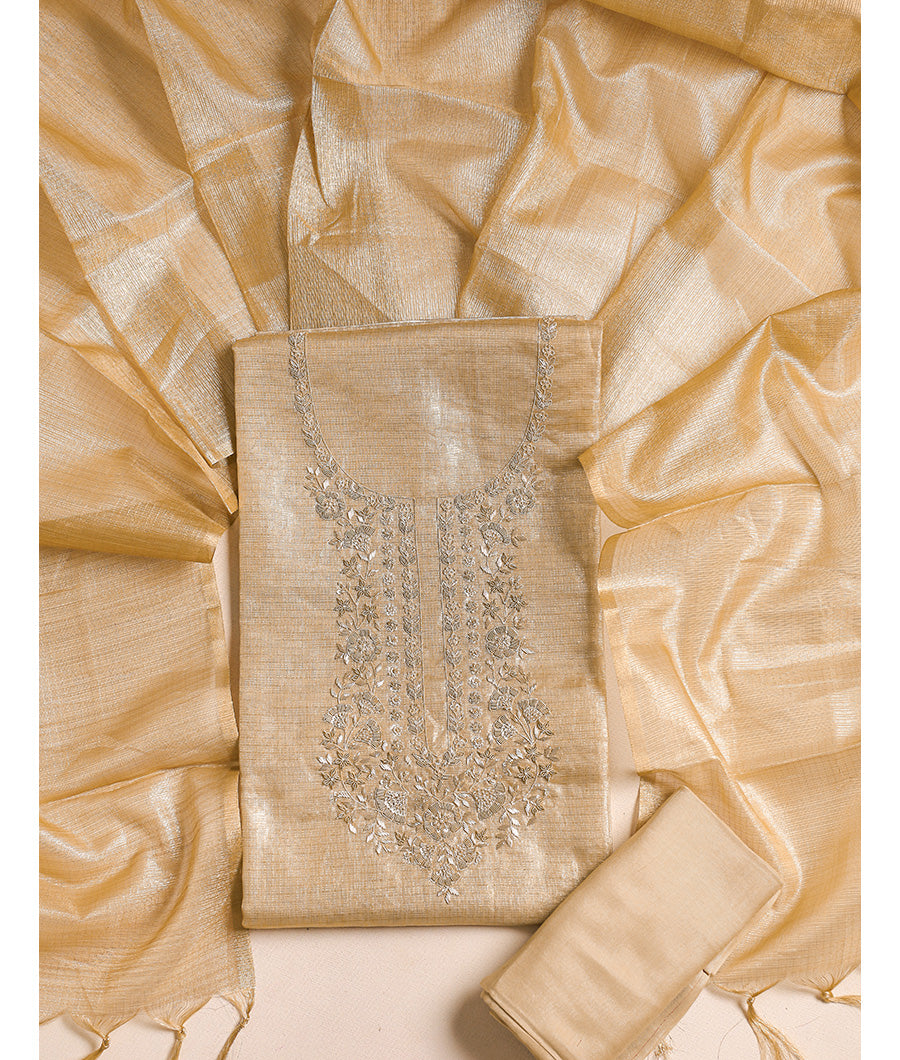 TISSUE EMBROIDERED  SUIT SET