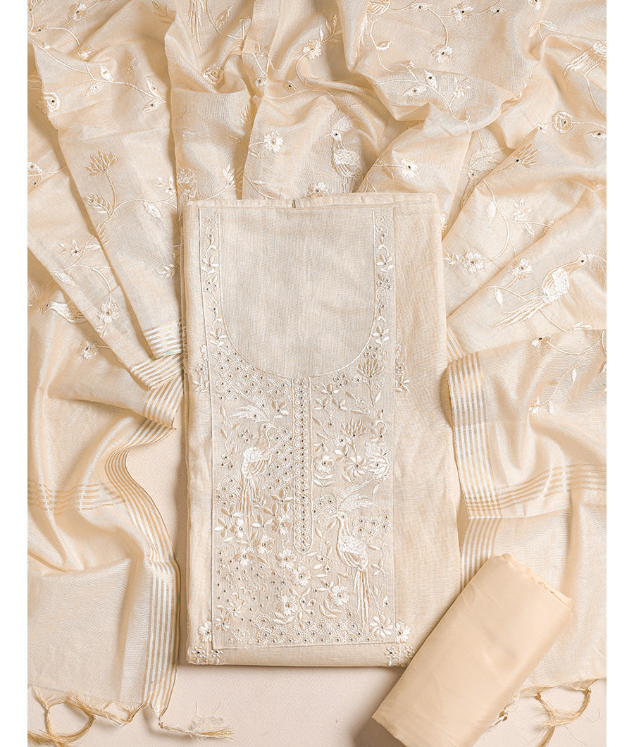 PURE TISSUE EMBROIDERED  SUIT SET