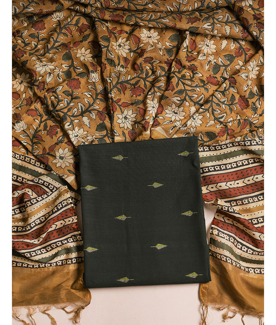 Cotton with chanderi dupatta suit set