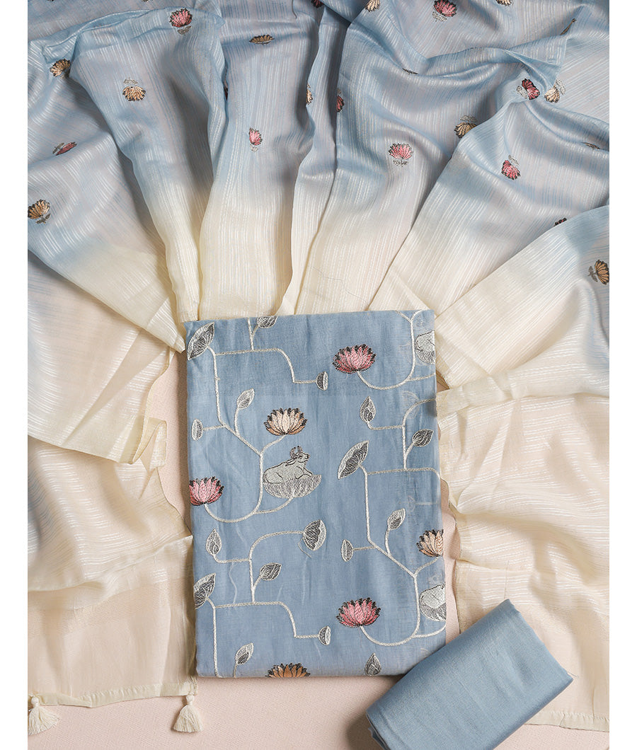 Pichwai malai  chanderi embroidery set