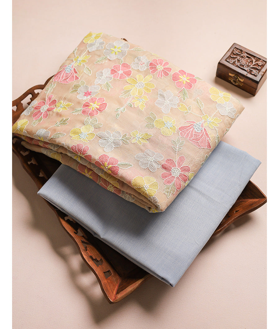 MUL CHANDERI WITH COTTON MUL MIX & MATCH