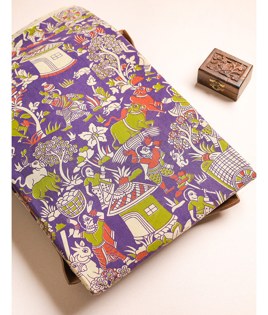 COTTON HANDBLOCK KALAMKARI FABRIC