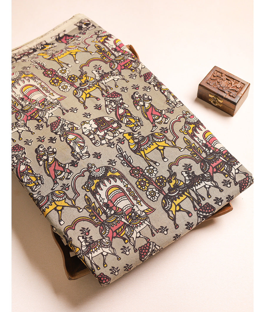 COTTON HANDBLOCK KALAMKARI FABRIC