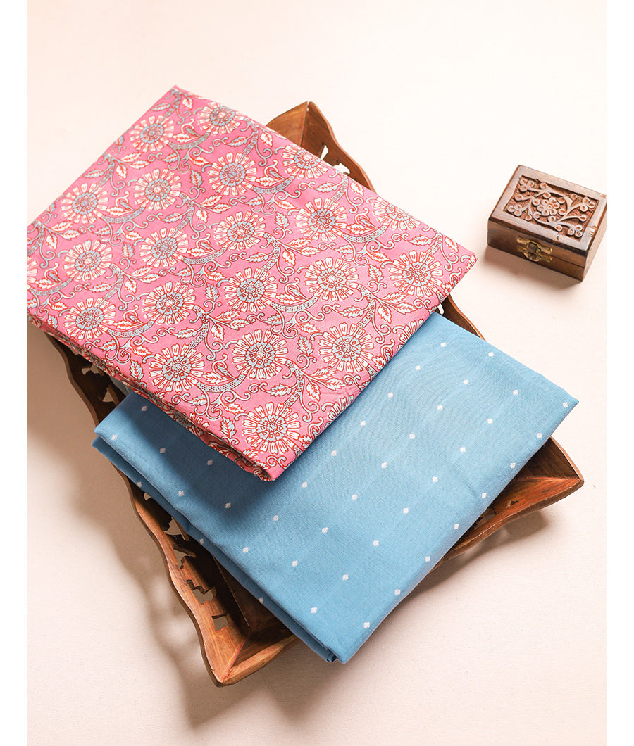 COTTON HANDBLOCK WITH WOVEN MIX & MATCH