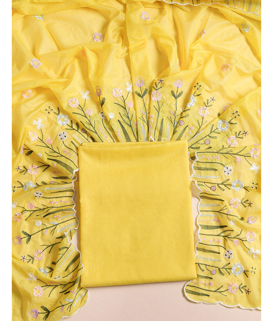 MALAI CHANDERI SUIT SET