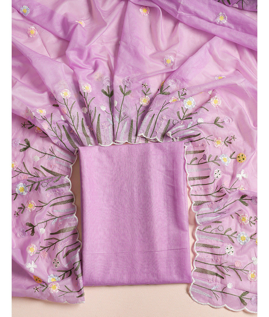 MALAI CHANDERI SUIT SET