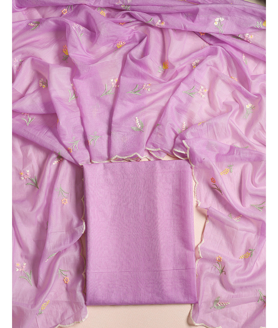 MALAI CHANDERI SUIT SET