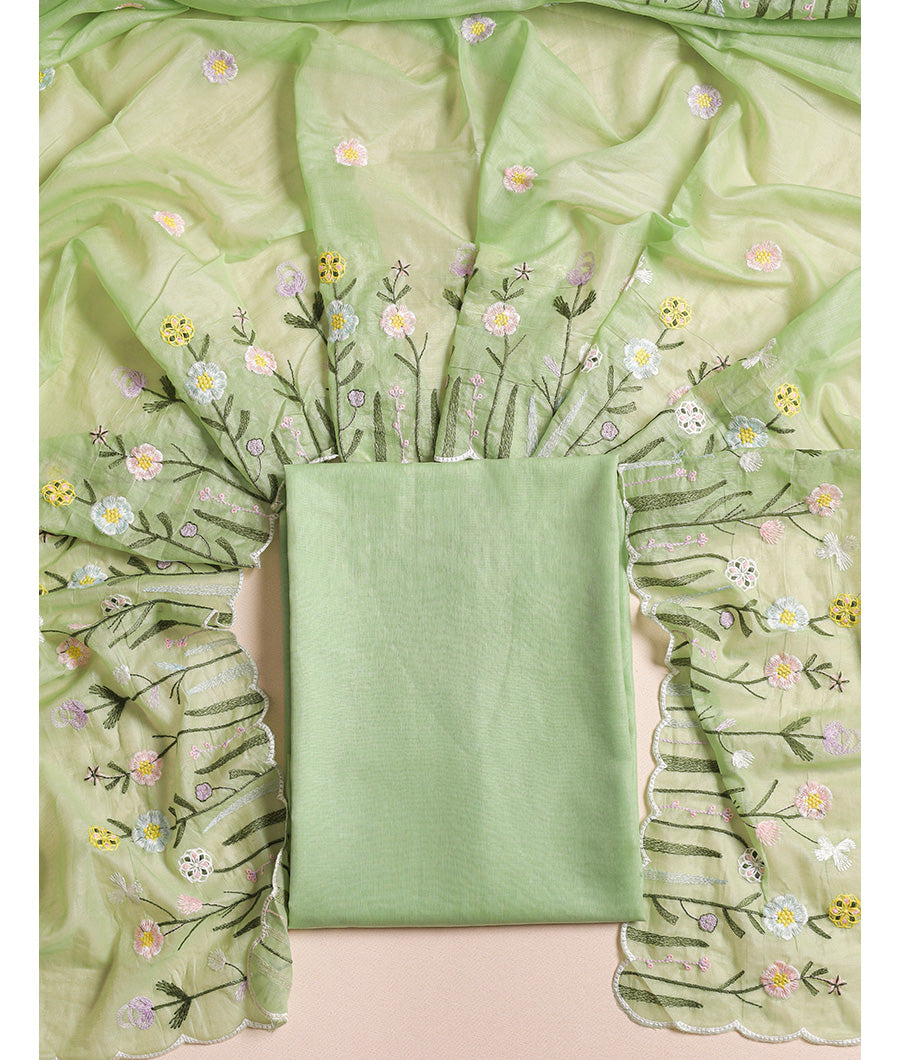 MALAI CHANDERI SUIT SET