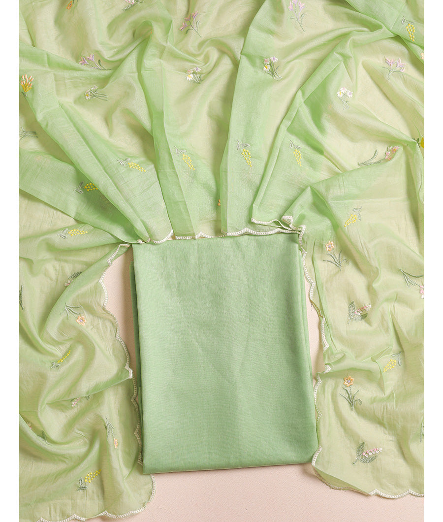 MALAI CHANDERI SUIT SET