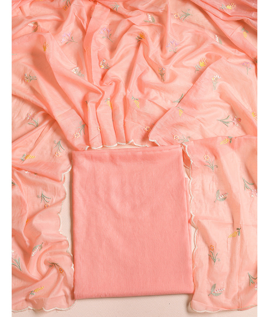 MALAI CHANDERI SUIT SET