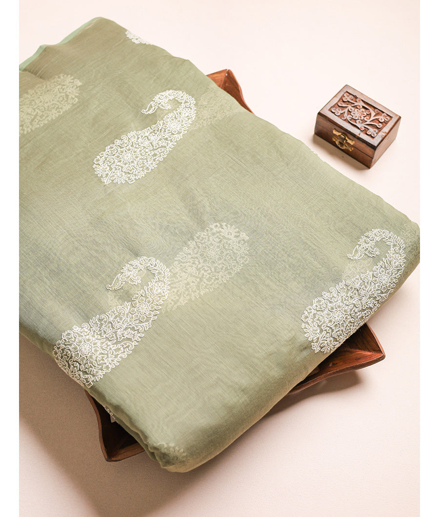 PURE MALAI CHANDERI FABRIC