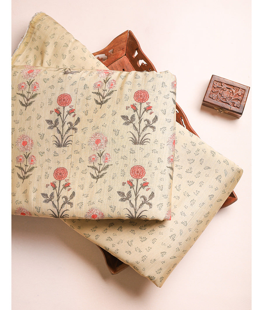 GULBAHAAR - PURE MOGRA CHANDERI SILK MIX & MATCH