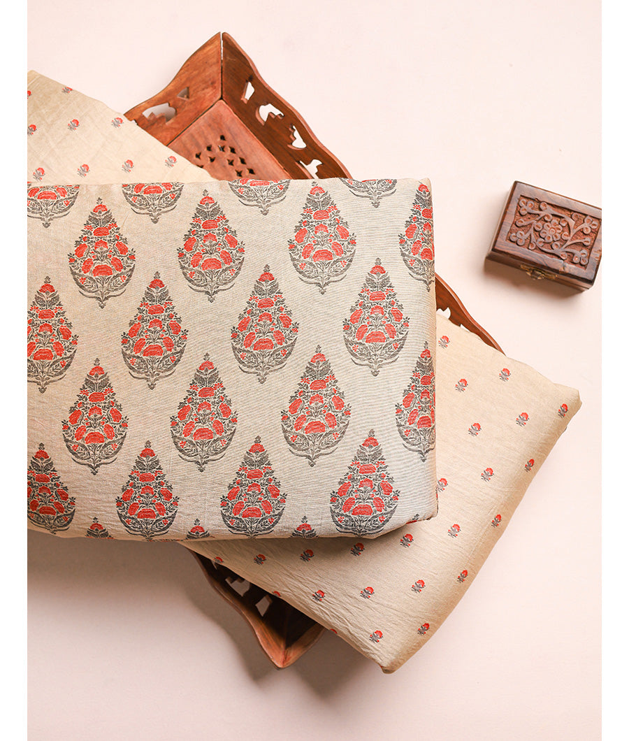 GULBAHAAR - PURE MOGRA CHANDERI SILK MIX & MATCH