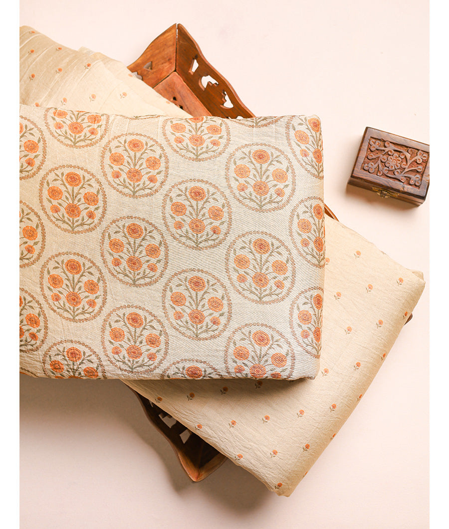 GULBAHAAR - PURE MOGRA CHANDERI SILK FABRICS