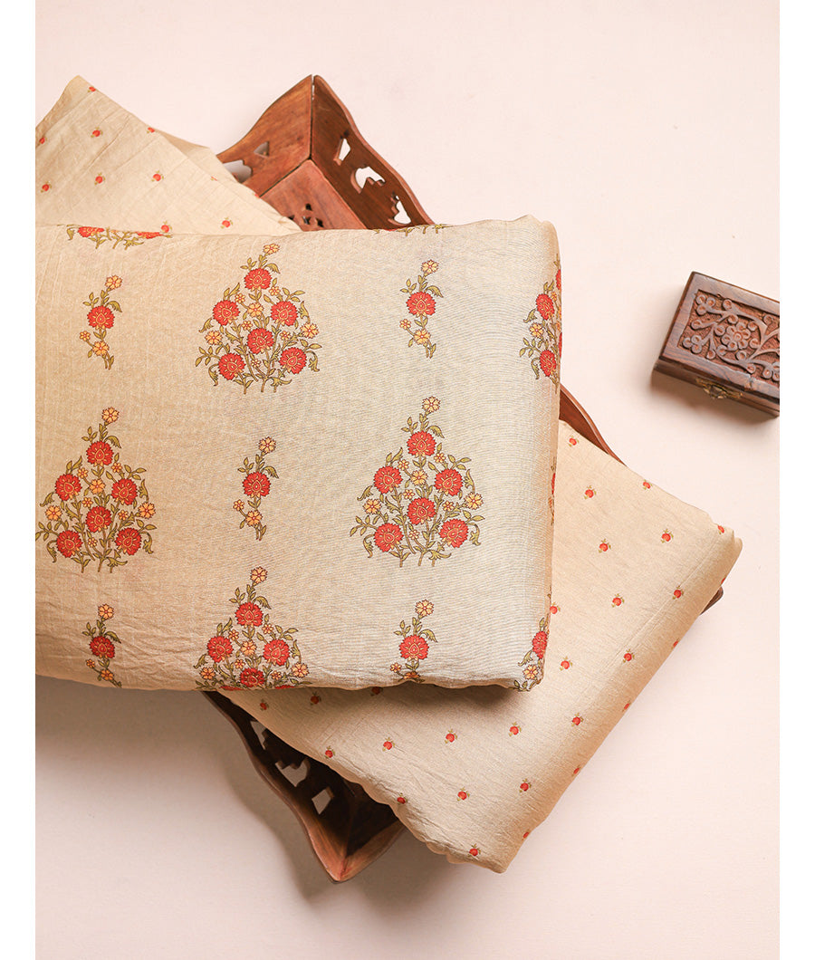 GULBAHAAR - PURE MOGRA CHANDERI SILK MIX & MATCH