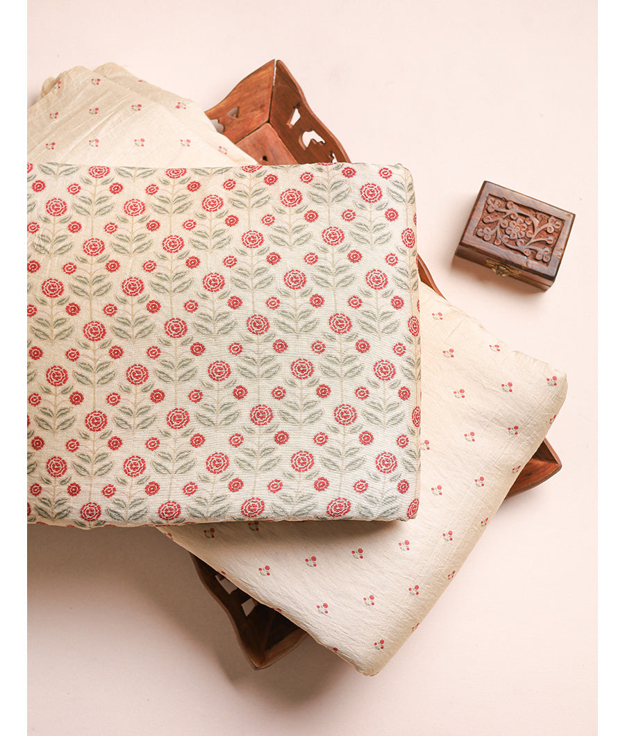 GULBAHAAR - PURE MOGRA CHANDERI SILK MIX & MATCH