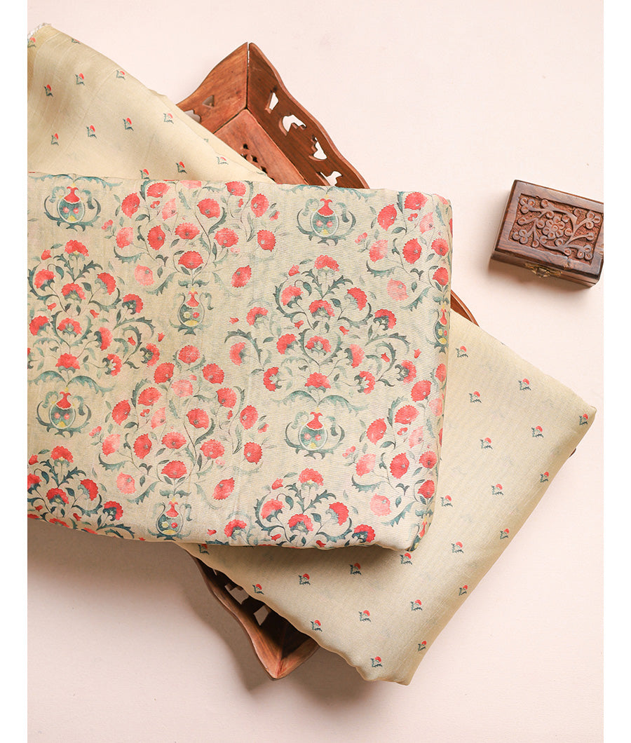 GULBAHAAR - PURE MOGRA CHANDERI SILK FABRICS