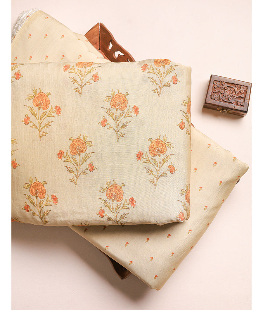 GULBAHAAR - PURE MOGRA CHANDERI SILK FABRICS