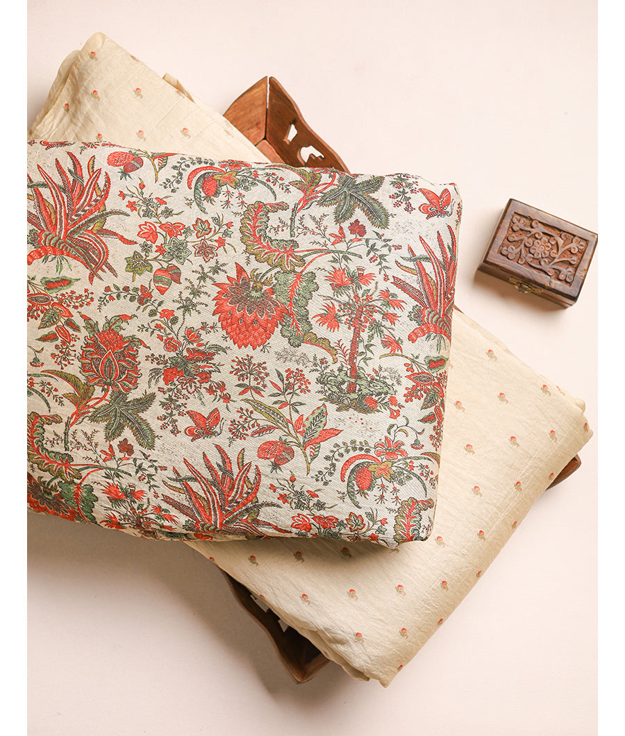 GULBAHAAR - PURE MOGRA CHANDERI SILK MIX & MATCH