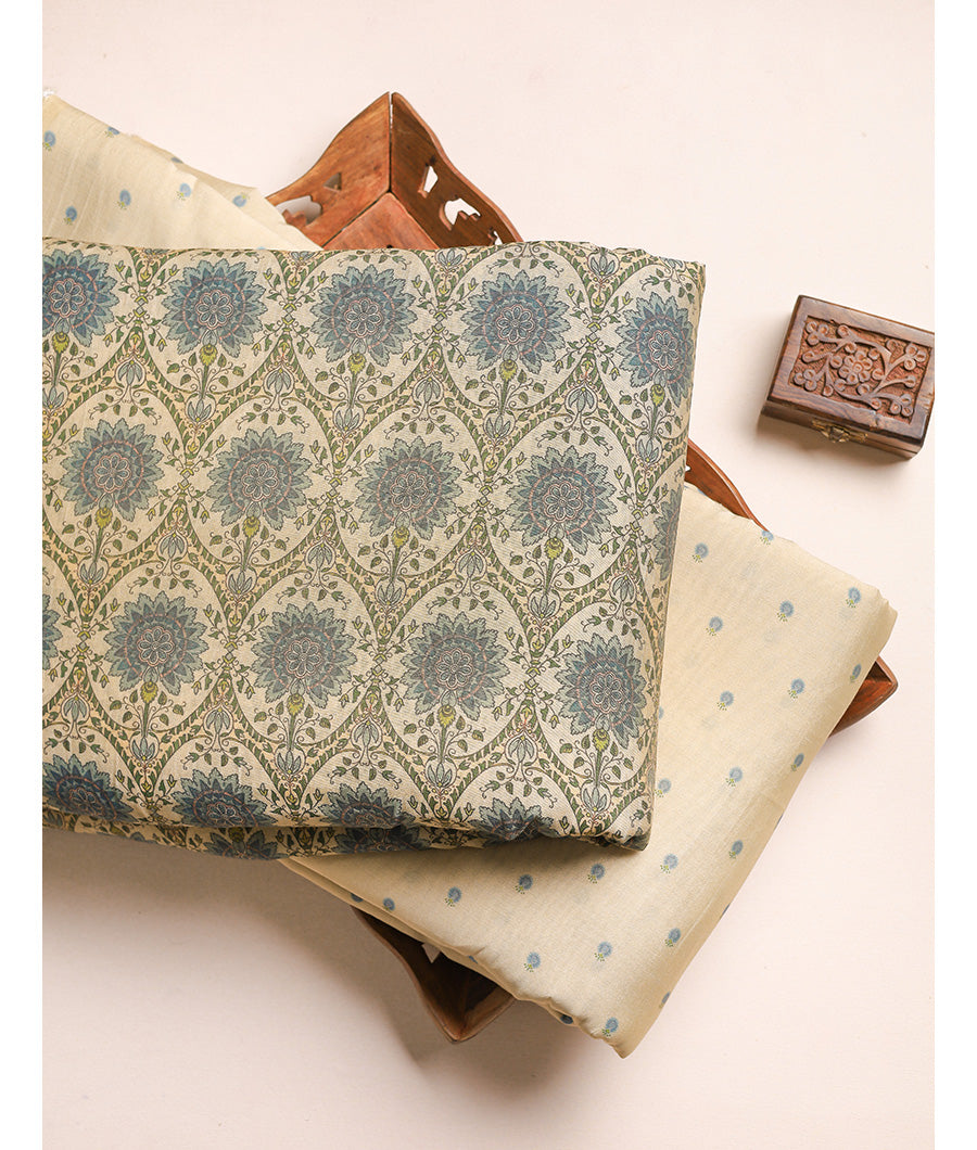 GULBAHAAR - PURE MOGRA CHANDERI SILK FABRICS