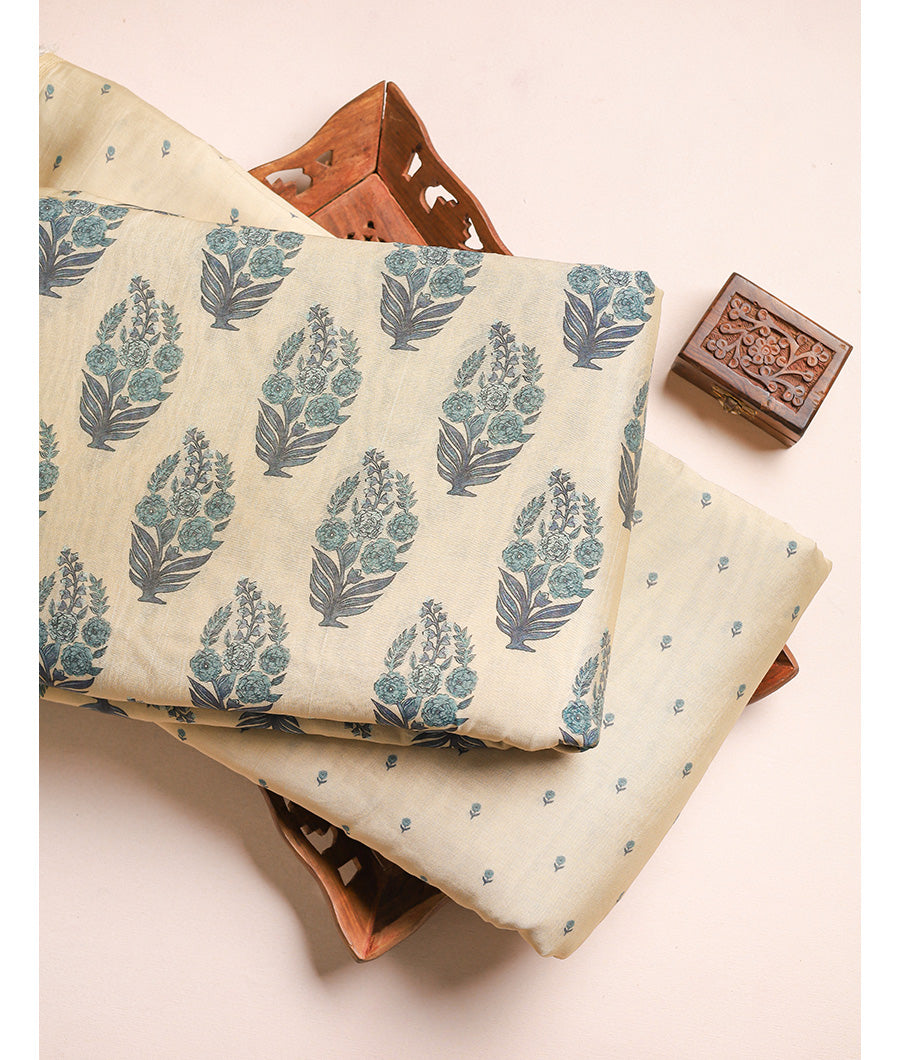 GULBAHAAR - PURE MOGRA CHANDERI SILK FABRICS