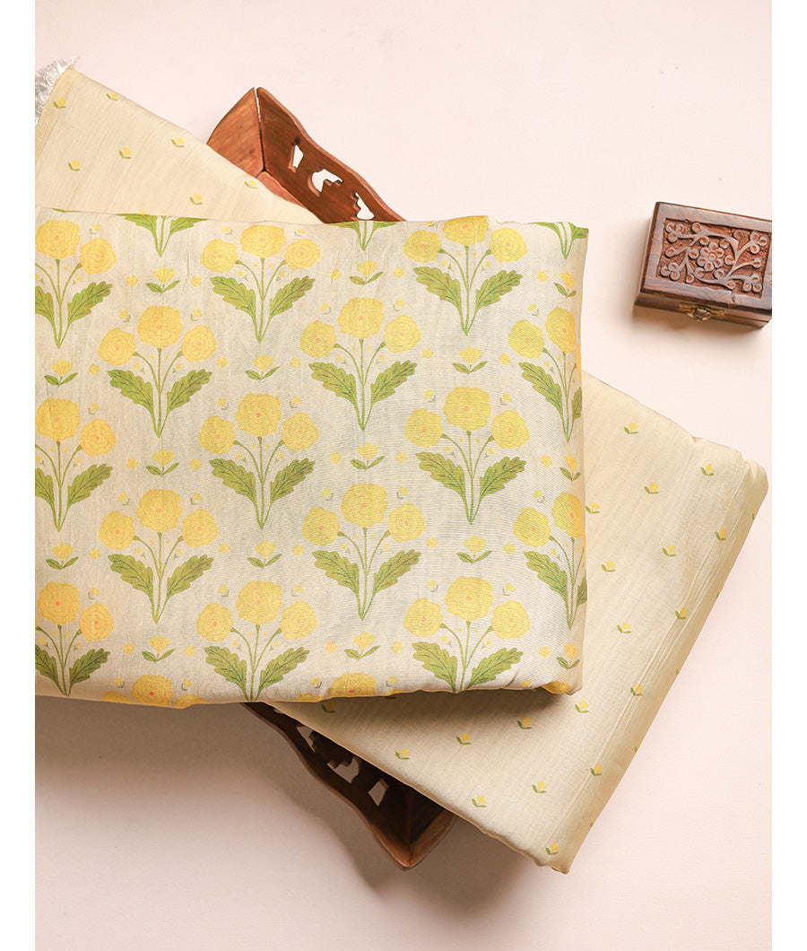 GULBAHAAR - PURE MOGRA CHANDERI SILK FABRICS