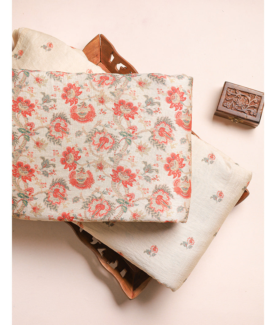 GULBAHAAR - PURE MOGRA CHANDERI SILK MIX & MATCH