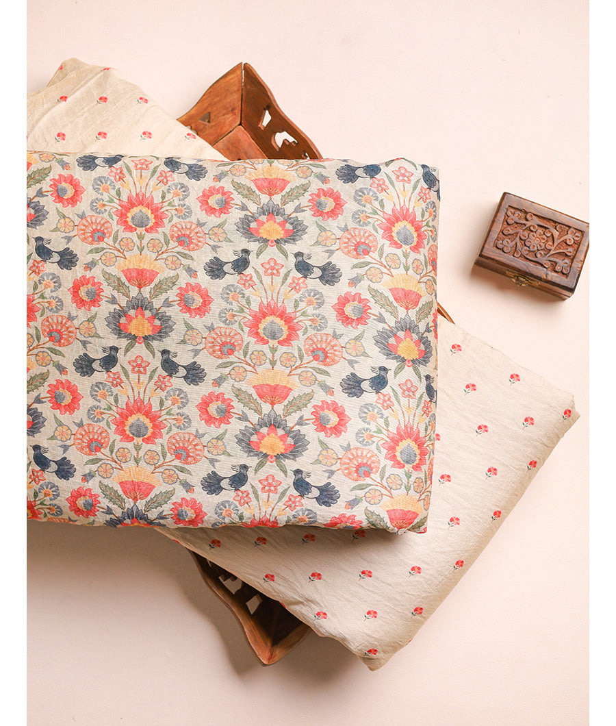 GULBAHAAR - PURE MOGRA CHANDERI SILK MIX & MATCH