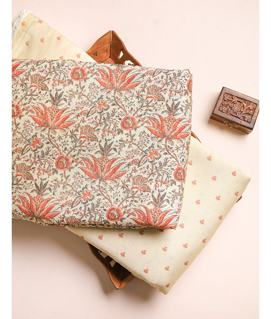 GULBAHAAR - PURE MOGRA CHANDERI SILK MIX & MATCH