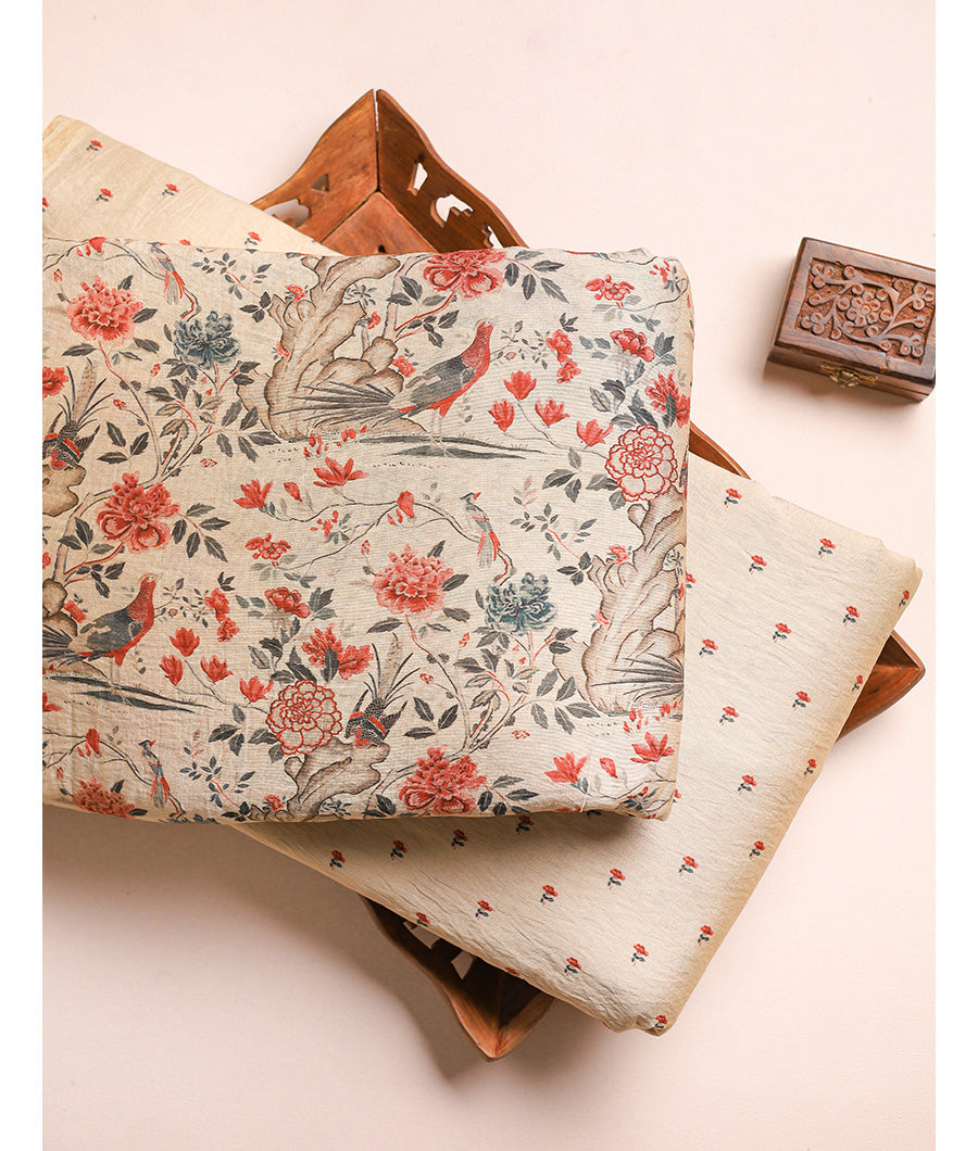 GULBAHAAR - PURE MOGRA CHANDERI SILK FABRICS