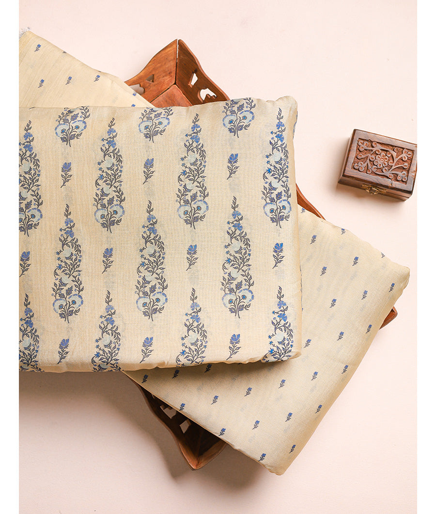 GULBAHAAR - PURE MOGRA CHANDERI SILK FABRICS
