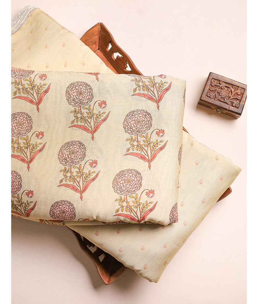 GULBAHAAR - PURE MOGRA CHANDERI SILK FABRICS