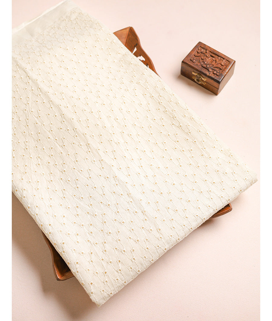 COTTON SCHIFLI CUT WORK FABRIC