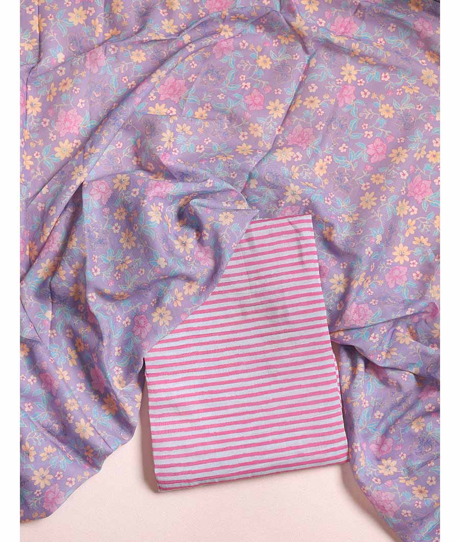 MALAI CHANDERI SUIT SET