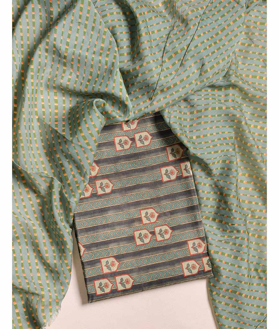 MALAI CHANDERI SUIT SET